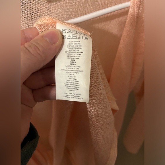 Michael Kors Open-Front Waterfall Salmon Business Casual Teacher Cardigan - Picture 3 of 6